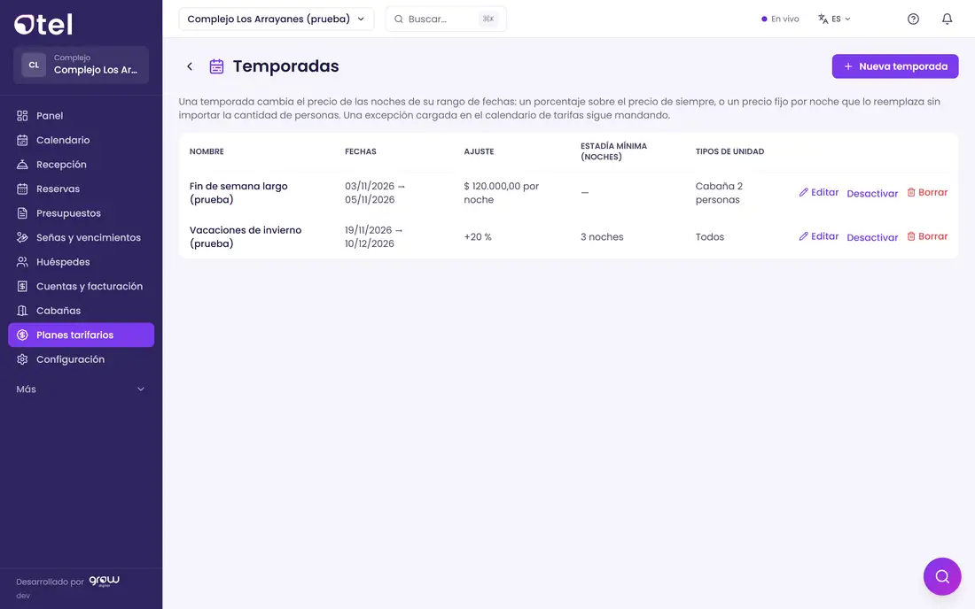 Temporadas